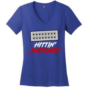 Hitting' Switches Security And Protect Gift Present Gift Women's V-Neck T-Shirt