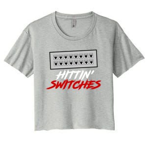 Hitting' Switches Security And Protect Gift Present Gift Women's Crop Top Tee