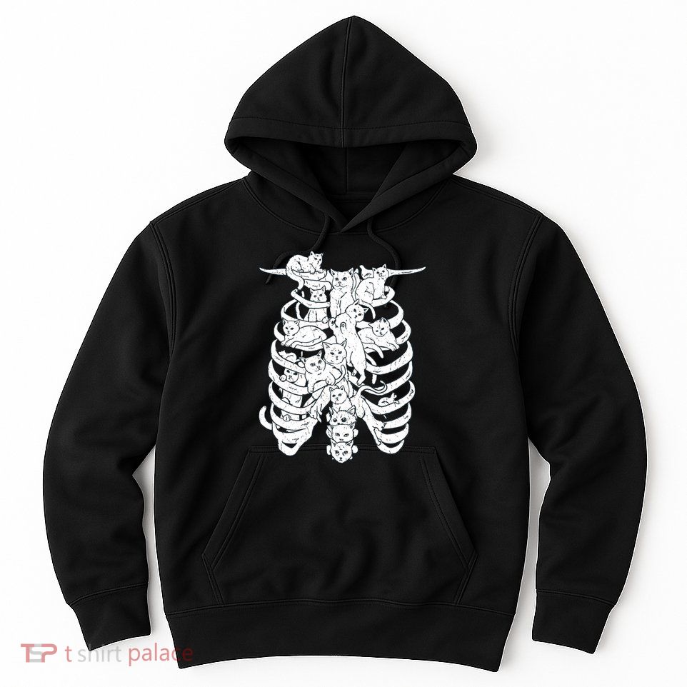 Human Skeleton Spine Cats Hoodie