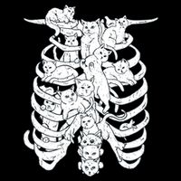 Human Skeleton Spine Cats Drawstring Bag
