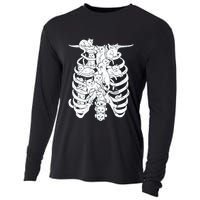 Human Skeleton Spine Cats Cooling Performance Long Sleeve Crew