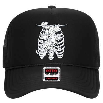 Human Skeleton Spine Cats Trucker Hat