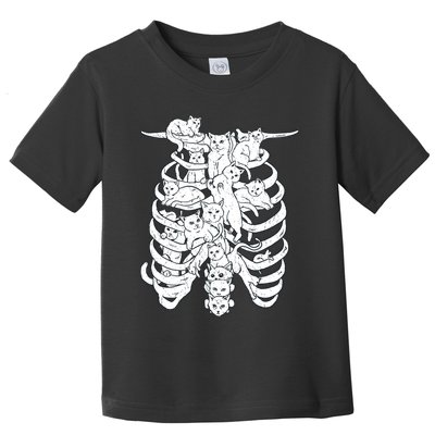 Human Skeleton Spine Cats Toddler T-Shirt