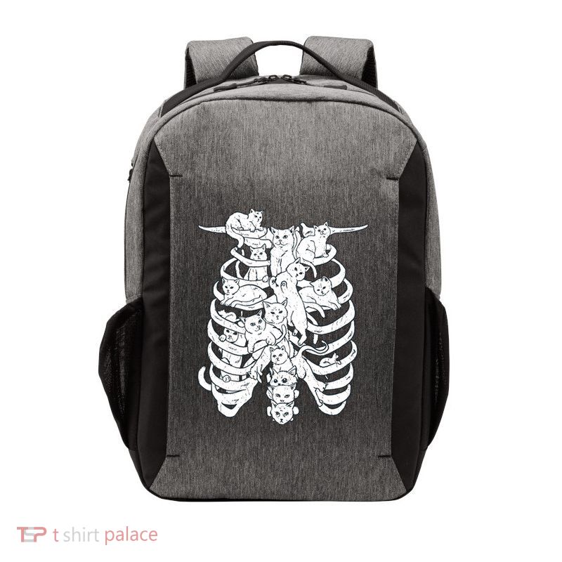 Human Skeleton Spine Cats Vector Backpack
