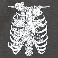 Human Skeleton Spine Cats Vector Backpack