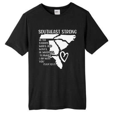 Hurricane Strong Southeast Strong Pray For North Carolina Tall Fusion ChromaSoft Performance T-Shirt