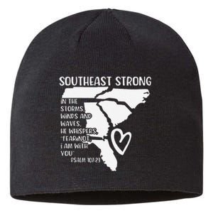 Hurricane Strong Southeast Strong Pray For North Carolina Sustainable Beanie