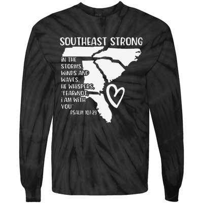 Hurricane Strong Southeast Strong Pray For North Carolina Tie-Dye Long Sleeve Shirt