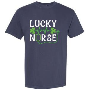 Hospital Shamrock Saint Patrick Day Lucky Nurse Garment-Dyed Heavyweight T-Shirt