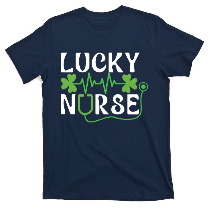 Hospital Shamrock Saint Patrick Day Lucky Nurse T-Shirt