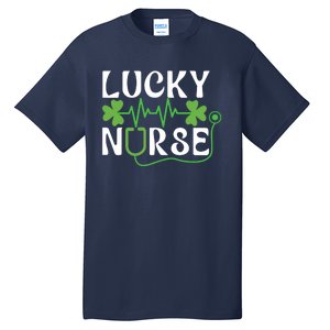 Hospital Shamrock Saint Patrick Day Lucky Nurse Tall T-Shirt