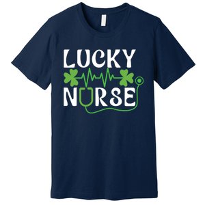 Hospital Shamrock Saint Patrick Day Lucky Nurse Premium T-Shirt