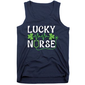 Hospital Shamrock Saint Patrick Day Lucky Nurse Tank Top