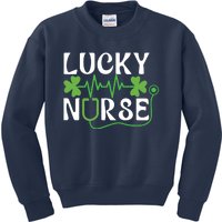 Hospital Shamrock Saint Patrick Day Lucky Nurse Kids Sweatshirt