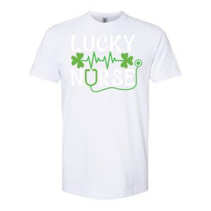 Hospital Shamrock Saint Patrick Day Lucky Nurse Softstyle CVC T-Shirt