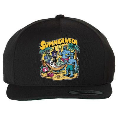 Happy Summerween Summer Halloween Holiday Beach Vibes Spooky Wool Snapback Cap