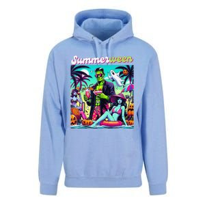 Happy Summerween Summer Halloween Holiday Beach Vibes Spooky Unisex Surf Hoodie