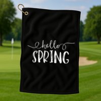 Hello Spring Season Golf Towel