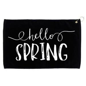 Hello Spring Season Grommeted Golf Towel