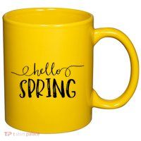 Hello Spring Season 11oz C Handle Ceramic Mug
