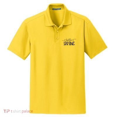 Hello Spring Season Dry Zone Grid Polo
