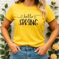 Hello Spring Season Womens T-Shirt