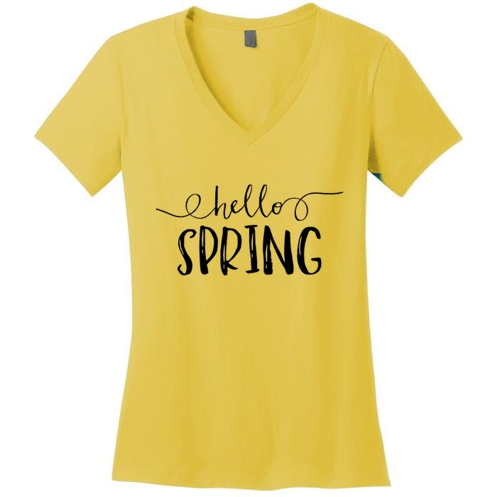 Hello Spring Season Women's V-Neck T-Shirt