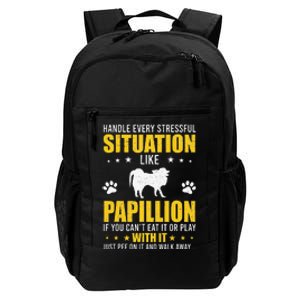 Handle Stressful Situation Papillion Dog Lovers Daily Commute Backpack