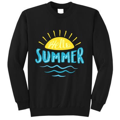 Hello Summer Sunset Ocean Wave Sweatshirt