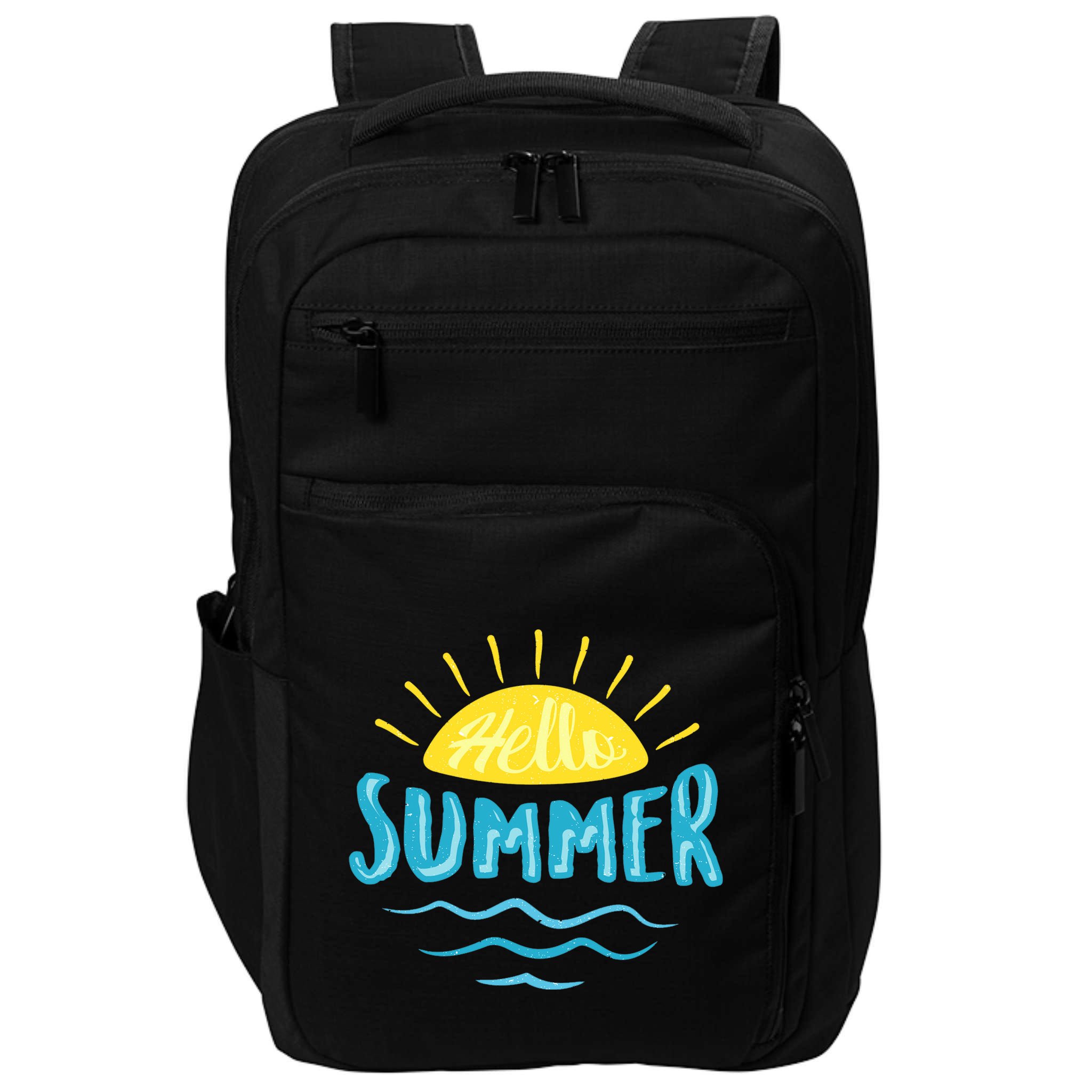 Hello Summer Sunset Ocean Wave Impact Tech Backpack