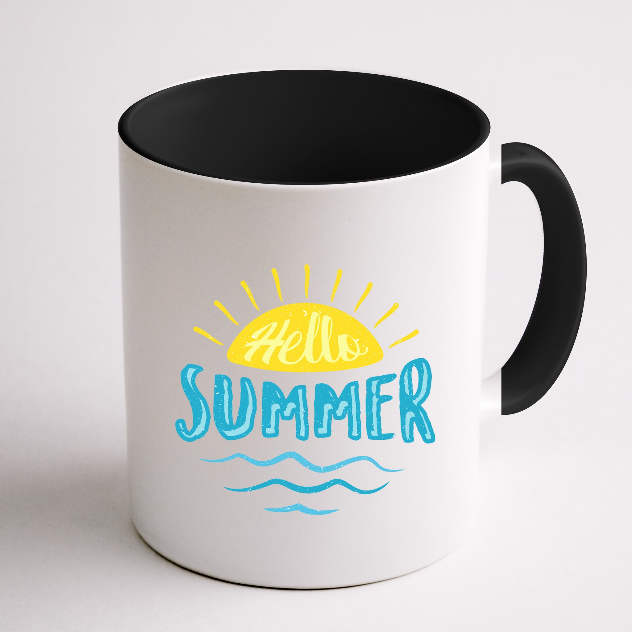 Hello Summer Sunset Ocean Wave Mug