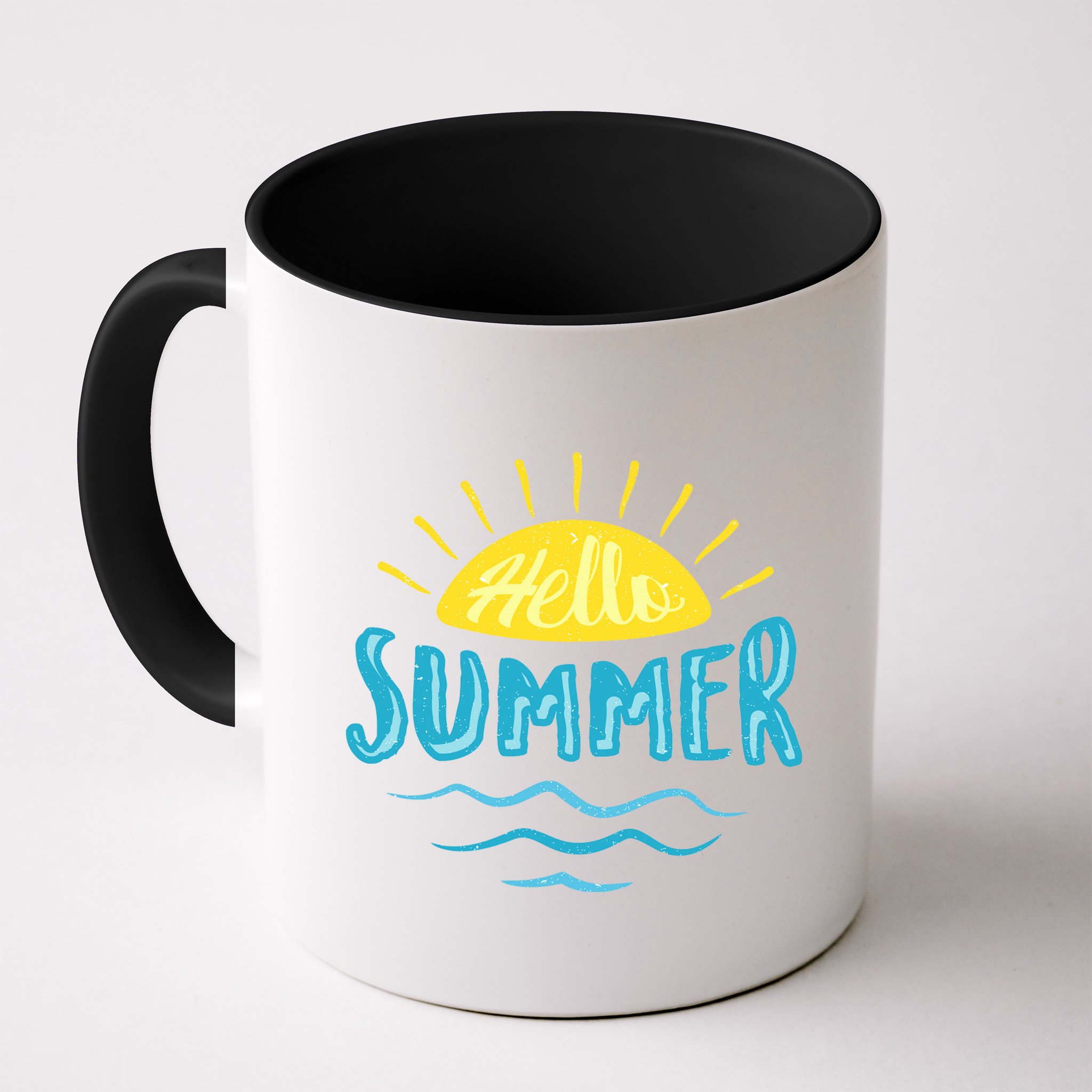 Hello Summer Sunset Ocean Wave Mug
