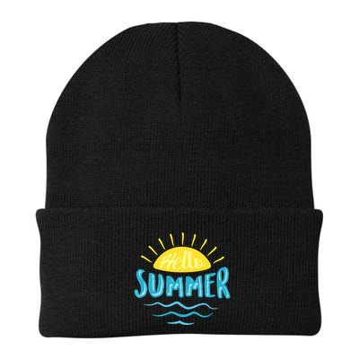 Hello Summer Sunset Ocean Wave Beanie