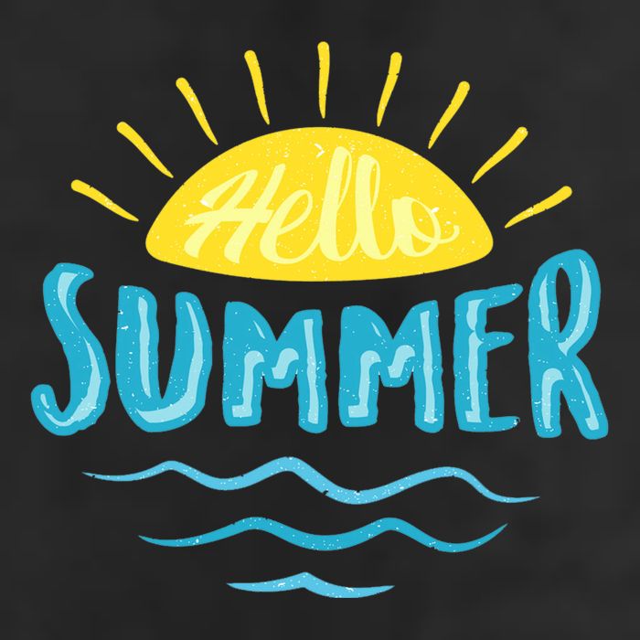 Hello Summer Sunset Ocean Wave Large Microfiber Waffle Golf Towel