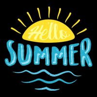 Hello Summer Sunset Ocean Wave Crop Top