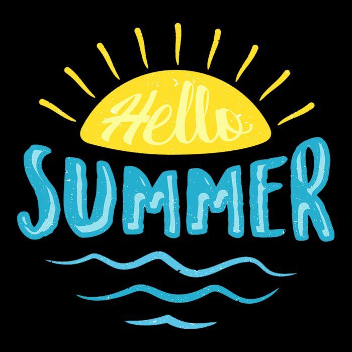Hello Summer Sunset Ocean Wave Crop Top