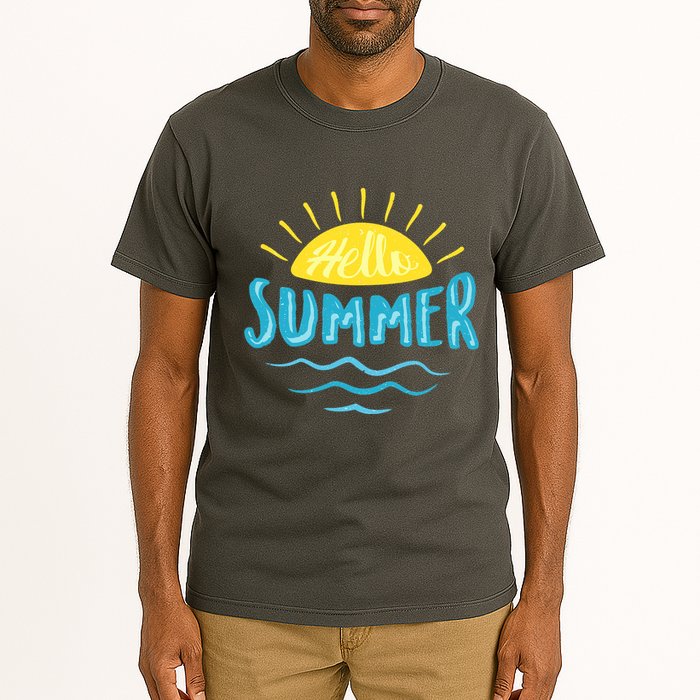 Hello Summer Sunset Ocean Wave Tall T-Shirt