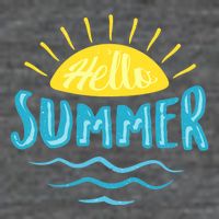 Hello Summer Sunset Ocean Wave Flatbill Hat