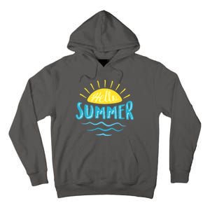 Hello Summer Sunset Ocean Wave Tall Hoodie