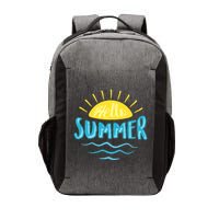 Hello Summer Sunset Ocean Wave Vector Backpack