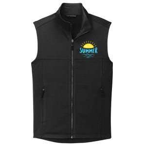 Hello Summer Sunset Ocean Wave Collective Smooth Fleece Vest