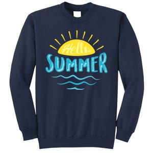 Hello Summer Sunset Ocean Wave Sweatshirt