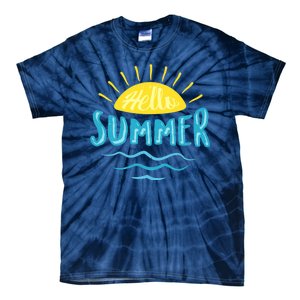 Hello Summer Sunset Ocean Wave Tie-Dye T-Shirt