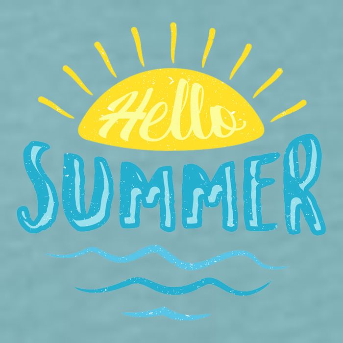Hello Summer Sunset Ocean Wave Sueded Cloud Jersey T-Shirt