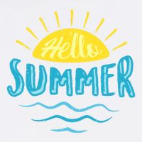 Hello Summer Sunset Ocean Wave Garment-Dyed Sweatshirt