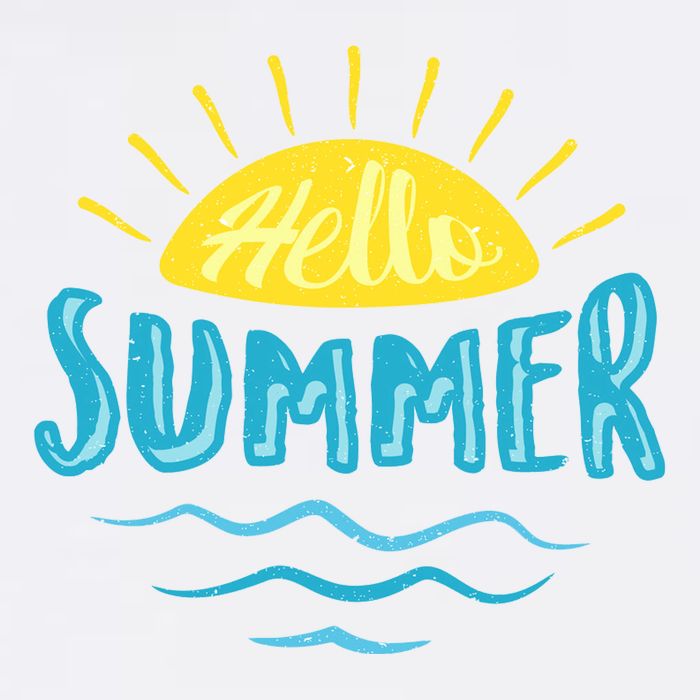 Hello Summer Sunset Ocean Wave Garment-Dyed Sweatshirt