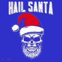 Hail Santa Skull Santa Hat Retro Heavy Metal Christmas Gift Premium T-Shirt