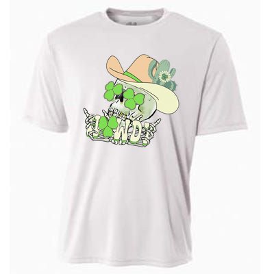 Howdy Skull Shamrock Irish St.Patrick's Day Cooling Performance Crew T-Shirt