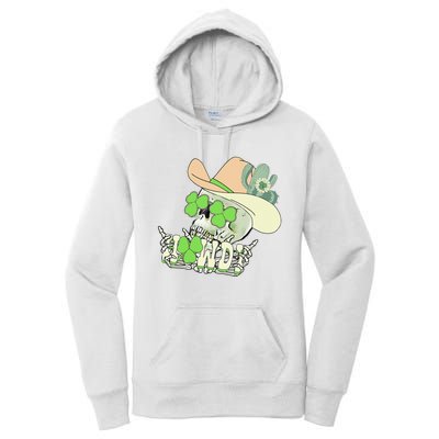 Howdy Skull Shamrock Irish St.Patrick's Day Women's Pullover Hoodie