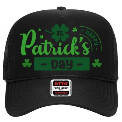 Happy St Saint Patrick's Day High Crown Mesh Back Trucker Hat